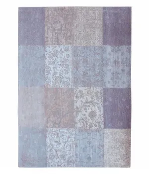 Ковёр ручной работы LOUIS DE POORTERE Cameo Patchwork Lavender 8372 - Louis-de-Poortere