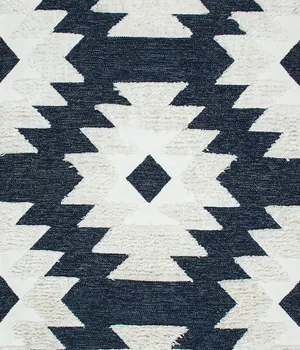 Ковёр ручной работы E-H AFRO KILIM, AFR 01 NAVY WHITE 120*180 - EKOHALI