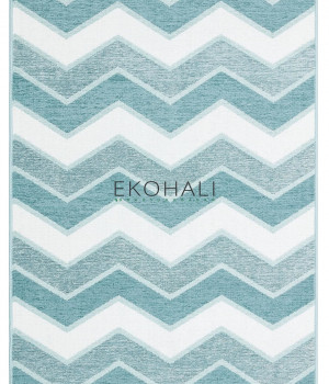 Covor EKOHALI Noa Kilim NK 05 Cream Aqua - EKOHALI