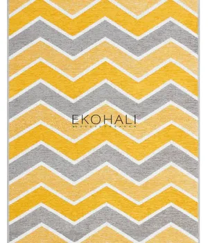 Covor EKOHALI Noa Kilim NK 05 Grey Yellow - EKOHALI