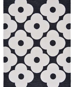 Covor ORLA KIELY OUTDOOR OUTDOOR spot flower black 460805 -