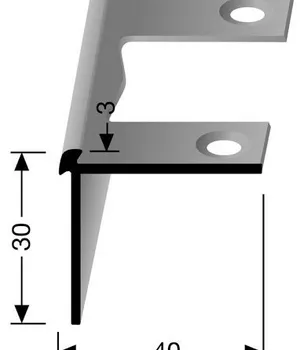 Profil KUBERIT 871 F2 (pentru acoperiri PVC) 1024 Edelstahl -