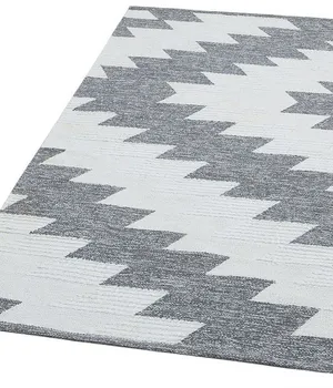 Covor E-H AFRO KILIM, AFR 02 SILVER WHITE 80*150 - EKOHALI
