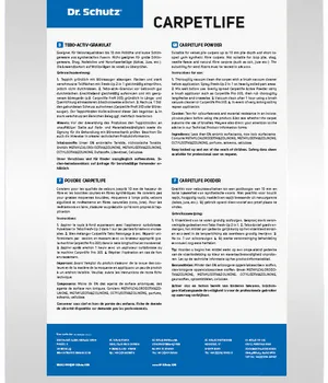 Agent chimic uscat pentru curăţarea covoarelor şi mochetelor TEBO DRY  Dr. Shutz - Dr-Schutz