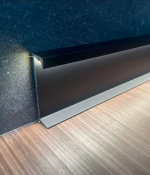 Plinte din aluminiu LED black 60MM
