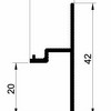 Plinta montare ascunsa 42 x 16.7 mm, negru